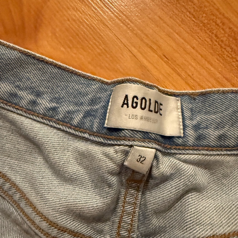 Agolde Parker Long Jean Shorts - Picture 6 of 14